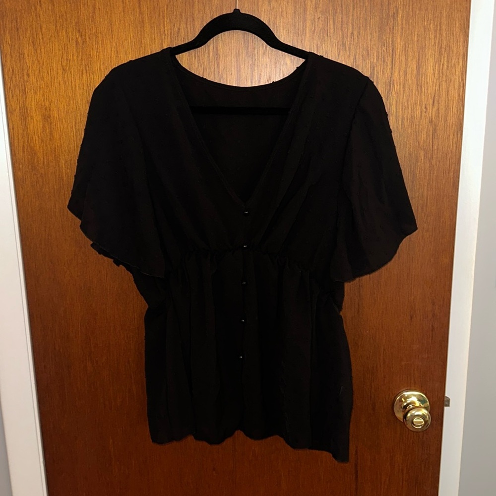 Flouncy vneck top from shein